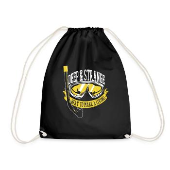 Diving Diver Funny Commercial Diving - Drawstring Bag - black - Front
