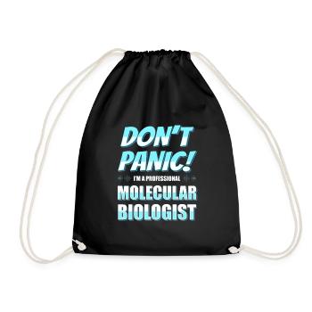 Biology Biologist Witzig Molecular Biologist - Drawstring Bag - black - Front
