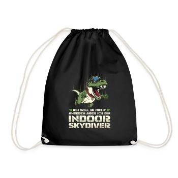 Indoor Skydiving T Rex - Turnbeutel - Schwarz - Vorne