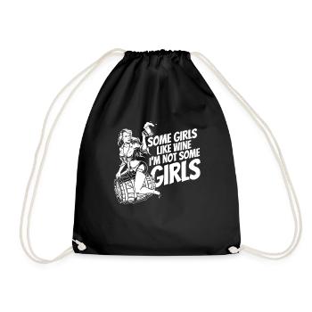 Bière artisanale Bière artisanale Bière fille - Sac de sport léger - noir - Devant