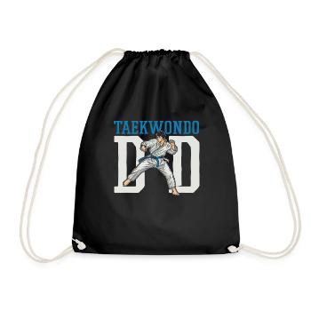 Taekwondo Father Taekwondo Father Taekwondo Dad - Drawstring Bag - black - Front