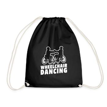 Danseur dansant en fauteuil roulant - Sac de sport léger - noir - Devant