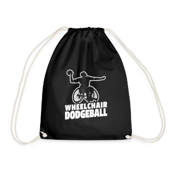 Dodgeball Wheelchair - Drawstring Bag - black - Front