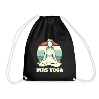 Yoga Girl - Drawstring Bag - black - Front