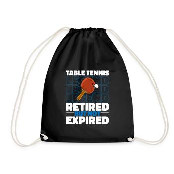 Tennis de table Ping-pong à la retraite - Sac de sport léger - noir - Devant