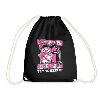 Plongeuse plongeuse fille - Sac de sport léger - noir - Devant