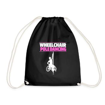Pole Dancing Rollstuhl - Turnbeutel - Schwarz - Vorne