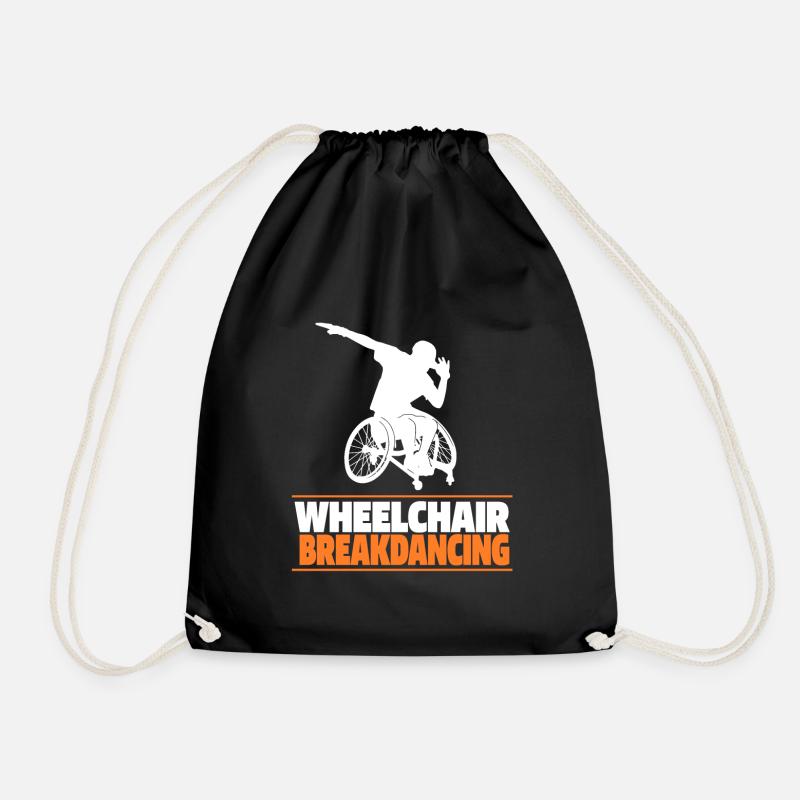 Breakdance Breakdancer Breakdance Fauteuil roulant - Sac de sport léger - noir