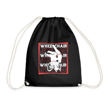 Judoka Wheelchair - Drawstring Bag - black - Front