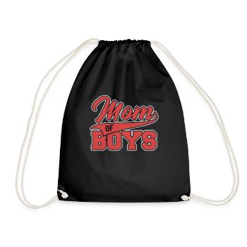 Mom Mutter Cool Mom Of Boys - Turnbeutel - Schwarz - Vorne