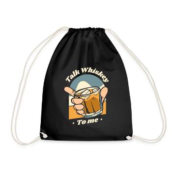 Whisky Whiskey Lustig - Turnbeutel - Schwarz - Vorne