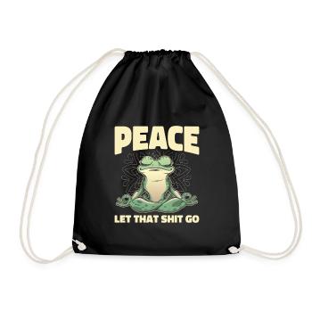 Bouddha bouddhiste paix - Sac de sport léger - noir - Devant