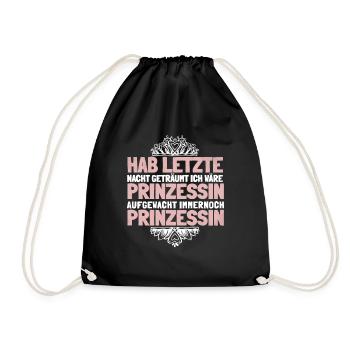 Prinzessin Witzig - Turnbeutel - Schwarz - Vorne