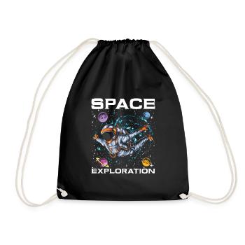 Space Colonization - Drawstring Bag - black - Front