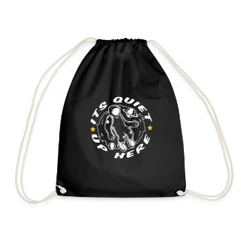 space, space, quiet, space colonization - Drawstring Bag - black - Front