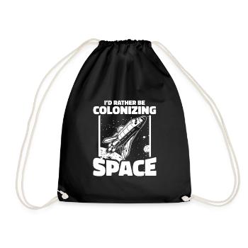 espace, espace, fusée, colonisation de l’espace - Sac de sport léger - noir - Devant