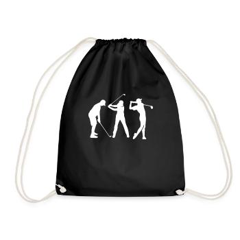 Golf Golfers Golf Players - Drawstring Bag - black - Front