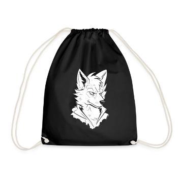 Furry Fandom Fursuits - Drawstring Bag - black - Front