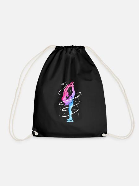 Eiskunstläuferin Geschenk für den Eiskunstlauf - Turnbeutel - Schwarz