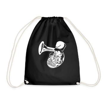 Fanfare Train Tuba - Drawstring Bag - black - Front