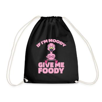 Flamingo Drôle Si Je Suis De Mauvaise Humeur Donnez-Moi Gourmand - Sac de sport léger - noir - Devant