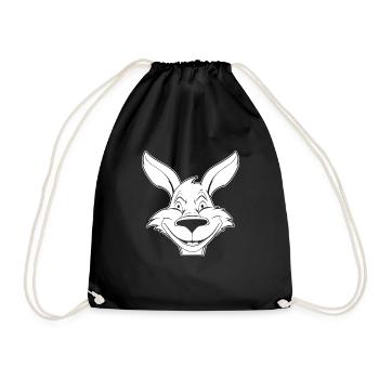 Kangaroo Smile - Drawstring Bag - black - Front