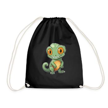 Caméléon Caméléon Drôle - Sac de sport léger - noir - Devant