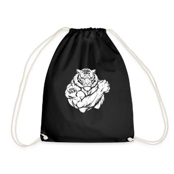 Tiger Biceps Tattoo I Love Dad - Drawstring Bag - black - Front