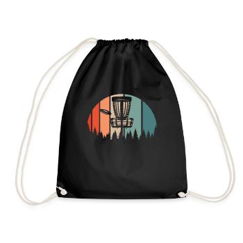 Frisbee Golf Disc Golf - Drawstring Bag - black - Front