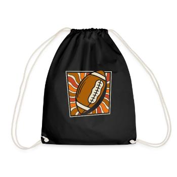 American Football - Turnbeutel - Schwarz - Vorne