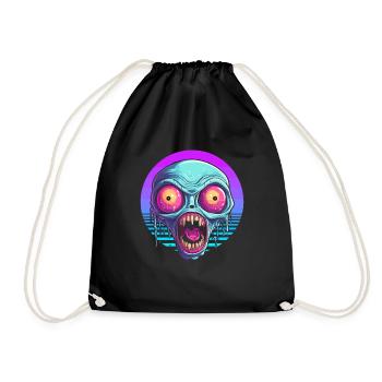 Alien Außerirdischer - Turnbeutel - Schwarz - Vorne