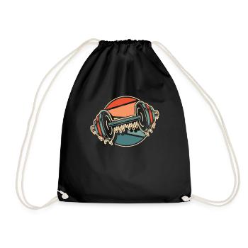 Fitness - Drawstring Bag - black - Front