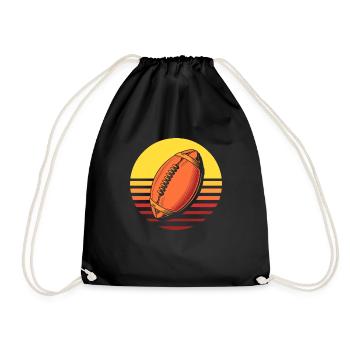 American football - Drawstring Bag - black - Front