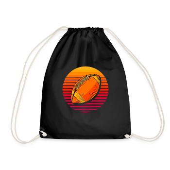 American Football - Turnbeutel - Schwarz - Vorne