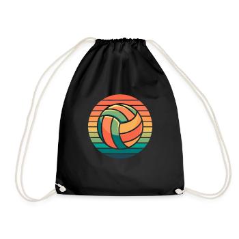 Volleyball Volleyballer - Turnbeutel - Schwarz - Vorne