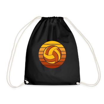 Volleyball Volleyballer - Turnbeutel - Schwarz - Vorne
