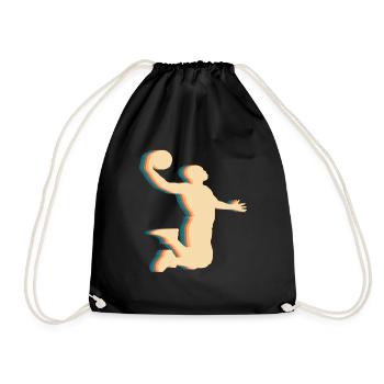 Joueur de basket-ball - Sac de sport léger - noir - Devant