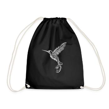 Kolibri Tribal Hummingbird - Turnbeutel - Schwarz - Vorne