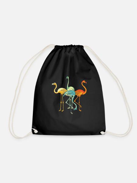 Flamingo - Turnbeutel - Schwarz
