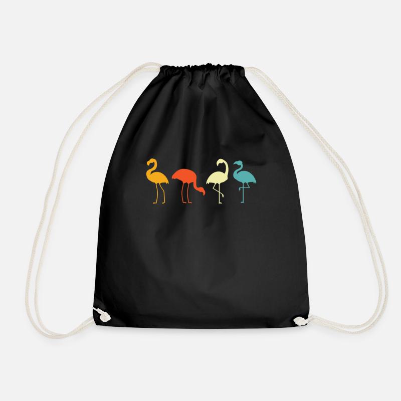 Flamingo - Turnbeutel - Schwarz