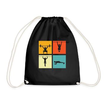 Fitness - Drawstring Bag - black - Front