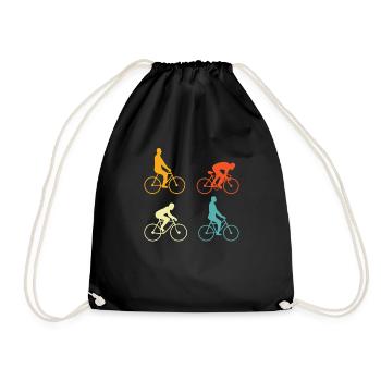 Rennrad Radsport Radsportler - Turnbeutel - Schwarz - Vorne