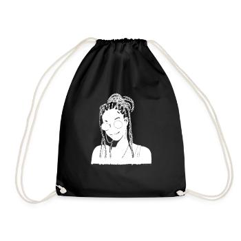 Dreadlocks de cheveux Rasta Dreads - Sac de sport léger - noir - Devant