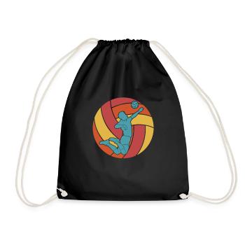 Volleyball Volleyballer - Drawstring Bag - black - Front