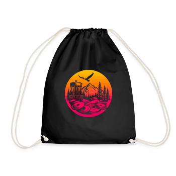 Frisbee Golf Disc Golf - Drawstring Bag - black - Front
