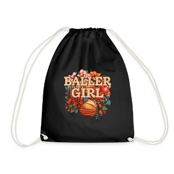 Basketball Girl Baller Girl - Drawstring Bag - black - Front