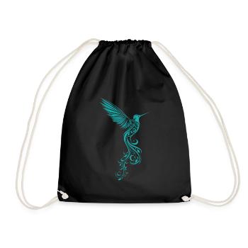 Kolibri Tribal Hummingbird - Turnbeutel - Schwarz - Vorne