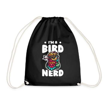 Kolibri Vögel Beobachten Bird Nerd - Turnbeutel - Schwarz - Vorne
