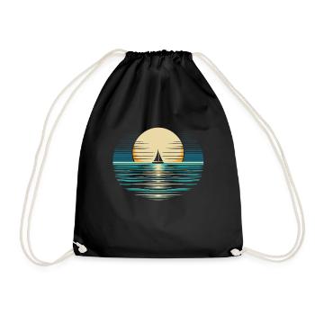 Voile, Voile, Voilier - Sac de sport léger - noir - Devant