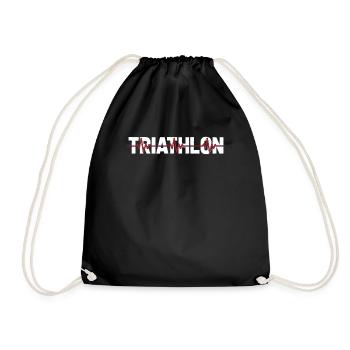 Triathlon Triathlet Ekg Heartbeat - Turnbeutel - Schwarz - Vorne